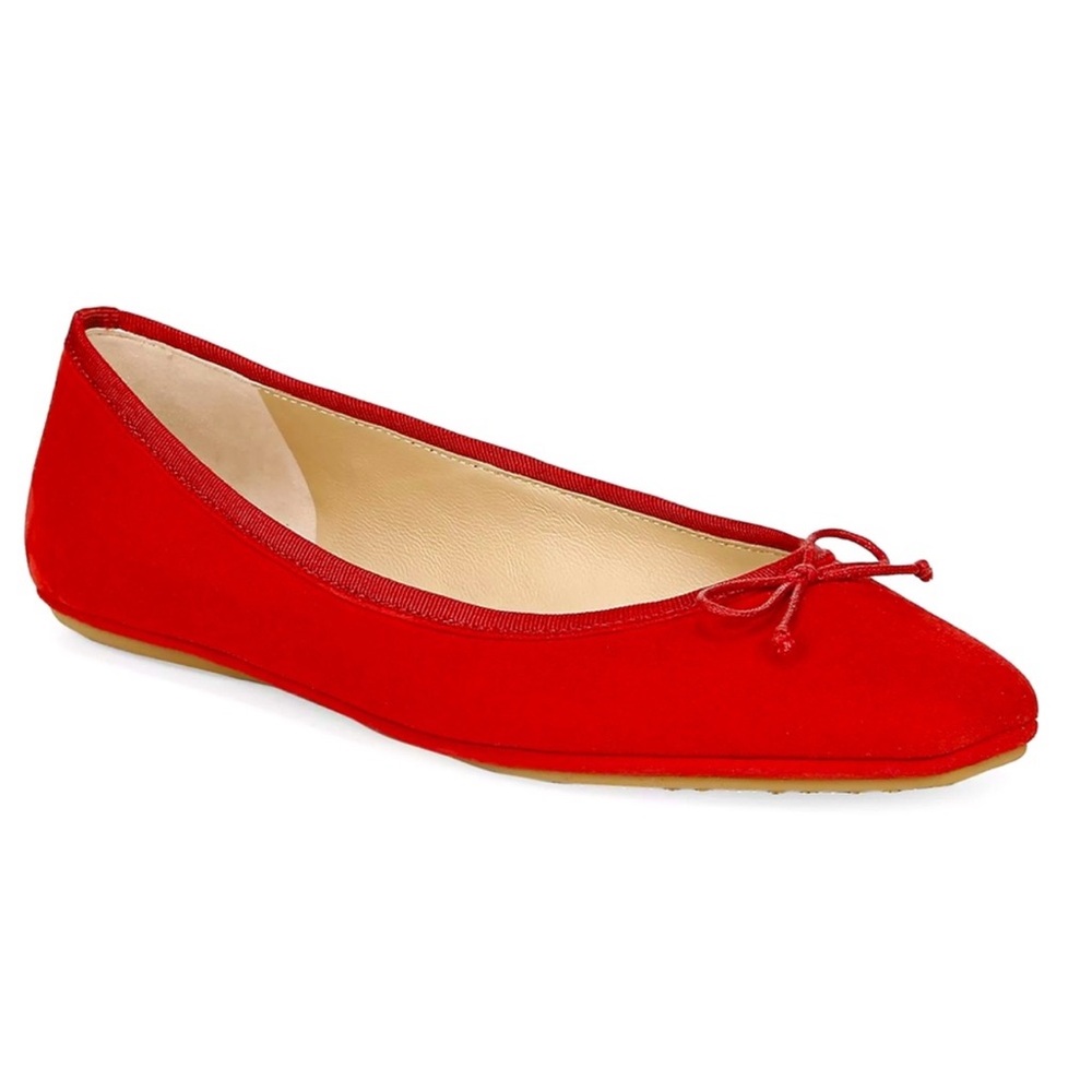 Veronica Beard Beatrix Ballet Flats in Fire Red in Size 7